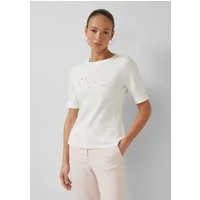 s.Oliver Kurzarmshirt T-Shirt Baumwoll-T-Shirt mit Rundhalsausschnitt und Artwork