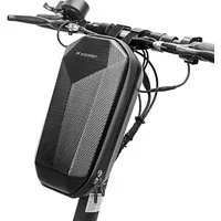 Wozinsky Fahrradtasche WSB2BK (1-tlg), Starres EVA, wasserdicht, 4 l, Netztaschen, Karabiner