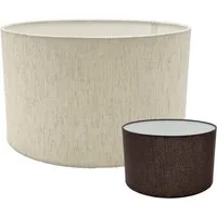 Amagohome Lampenschirm Lampenschirm 30 cm aus Baumwolle-Leinen – E27 Sockel – Leinenweiß oder