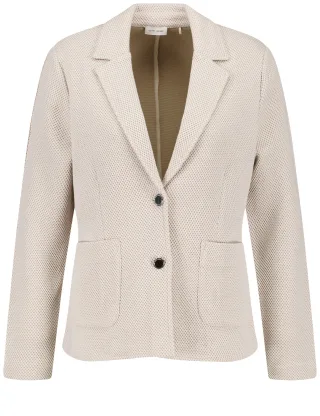 GERRY WEBER Collection - BLAZER JERSEY taupe/offwhite - Gr. - 36