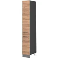 Vicco Hochschrank Fame-Line, Goldkraft Eiche/Anthrazit, 30 cm (1-St)