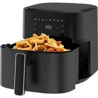 AIMAX Heißluftfritteuse 6.5l Airfryer, 8 programme, 80 - 200 °C, Antihaft & Spülmaschinenfest, Touchscreen & Rezeptbuch, 1700 W, XL Airfryer mit digitales Display, Fritteuse ohne Öl
