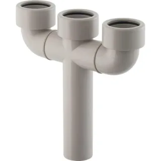 Geberit Ersatzteile T-Stück 90° zweifach: d=40mm, granitgrau, 252276061 252276061