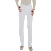 Ital-Design Straight-Jeans Damen Freizeit (86746092) Stretch High Waist Jeans in Weiß