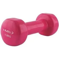 HMS Kurzhantel Fitness 17023 aus Gusseisen mit Vinylbeschichtung 1,5kg pink - 1 Stück