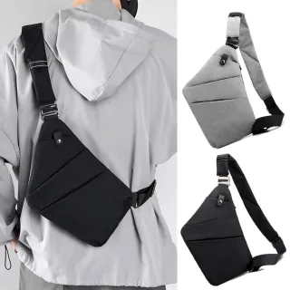 Sports Anti-Theft Thin Chest Bag Lightweight Close-fitting Travel Sling Bag Waterproof Zipper Layered Storage Crossbody