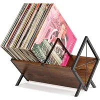 Refined Living Plattenständer Schallplatten Aufbewahrung Regal für 80–100 LPs, Vinyl Regal, LP Regal, 1 tlg., Schallplatten-Display,Schallplatten Zubehör,Retro Schallplattenständer