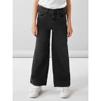 Name It Weite Jeans NKFROSE für Mädchen mit weitem Bein und High Waist unifarben, casual, loose fit, Baumwollmischung, Denim