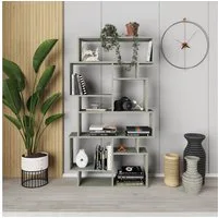 Decortie Bücherregal Karmato, Standregal Bücherregal Holz Wohnzimmer, 96 x 25,5 x 168,5 cm