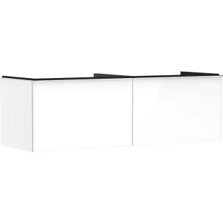 hansgrohe Xelu Q Waschtischunterschrank 54070000 1560x485x550mm, 2 Schubkästen, weiß hochglanz, chrom