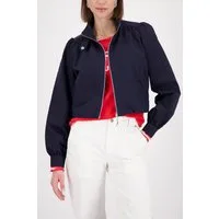 Monari Kurzjacke Nylon Stehkragen, Regular Fit, Kräuselung an der Schulter