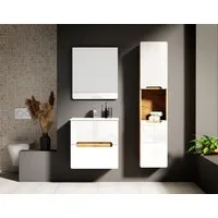 welltime Waschtisch Lupo, Badschrank mit Waschbecken,Soft Close,in verschiedenen Breiten (60,80)