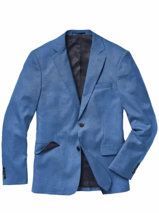 Mey & Edlich Herren Sky-High-Anzugsakko Blau 100 % Schurwolle