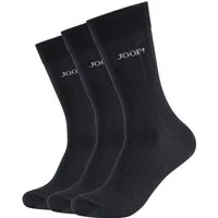 JOOP! Kniestrümpfe premium essentials (3-Paar) mit elastischem Bund