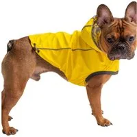 GF Pet Hunderegenmantel Elastofit Regenmantel für Hunde, gelb, XS
