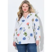 MIAMODA Longbluse Tunika Regular Fit Blumen-Muster