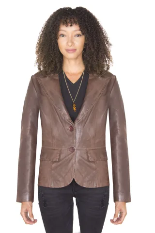 Damen-Lederblazer-Seregno