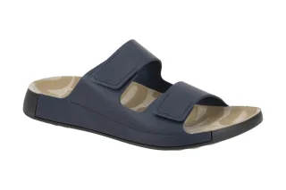 Ecco 50090402038 Herren Pantoletten Marineblau Echtleder Komfort Fu?bett