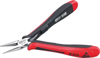 KS Tools ESD Spitzzange, gerade, mit Hieb, 130mm - 500.7065