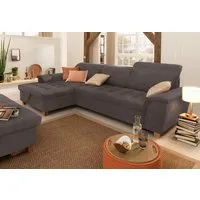 Home affaire Ecksofa Lyla fester Sitzkomfort, bequeme Armlehnen, Breite 279cm, L-Form, mit Recamiere, wahlweise mit Rückenfunktion und zusätzlich mit Bett
