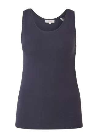 s.Oliver Red Label - Basic Top aus Jersey blau - Gr. - S