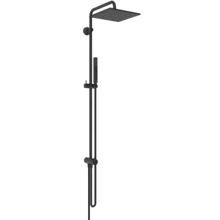 Ideal Standard Duschsystem Ceratwist T25 M ohne Armatur Stick-HB und eckige Kopfbrause Silk Black, B BE207XG