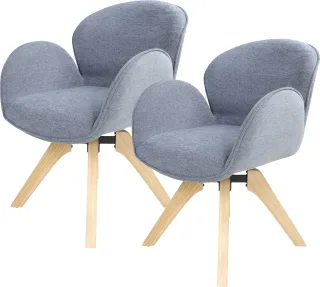 TOM TAILOR HOME Armlehnstuhl "WINGS ARMCHAIR" (Set) 2 Stk.mit Armlehnen, drehbar, Rückholfunktion, Massivholzgestell