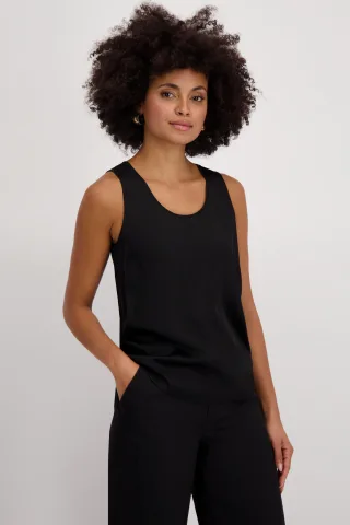 monari - Satin-Top schwarz - Gr. - 40