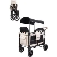 Wonderfold Bollerwagen W4 Luxe Pro Kinderwagen für 4 Kinder / Bollerwagen