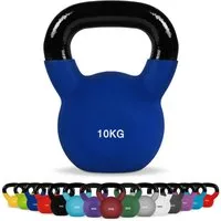 MSports® Kettlebell Kettlebell Professional Neopren 2 – 30 kg inkl. Übungsposter