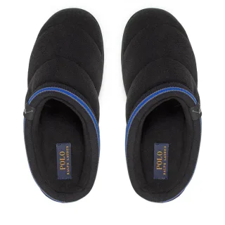 Ralph Lauren Button Abruff Black Mens Pantoffeln