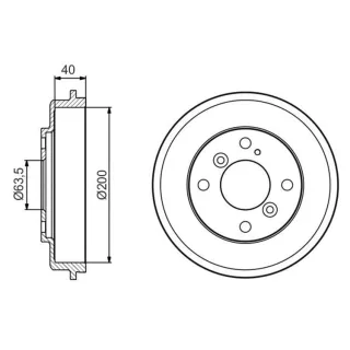 Bosch Bremstrommel Ford Fiesta Ka+