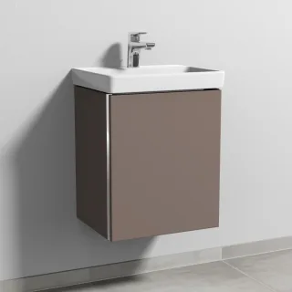 Sanipa 3way Waschtischunterbau zu Villeroy & Boch Avento Waschtisch mit 1 Tür, Taupe-Matt BP6191T