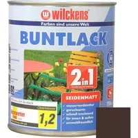 Wilckens Farben Acryl-Buntlack Buntlack 2in1 Lack, seidenmatt, Schokoladenbraun RAL 8017, 750 ml