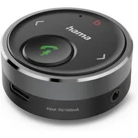 Hama Bluetooth Adapter für Auto Kfz, 3,5 mm Stecker, Musik, Sprachsteuerung KFZ-Adapter 3,5-mm-Klinke zu 3,5-mm-Klinke, Verstärker Bass, Multifunktions Button, Freisprechfunktion, AUX In