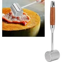 LIANNA Fleischklopfer Edelstahl Fleischklopfer 11,22 Zoll für Steak & Fleisch