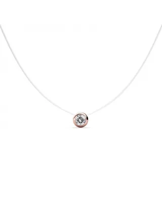 Mond-Halskette - Rose Gold und Kristall