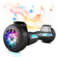 SISIGAD Balance Scooter 8,5'' Dualmotorräder, Hoverboard mit LED-Licht, Smart Bluetooth, 10 km/h, Hoverboard mit LED Lichter Bluetooth,Geschenk für Kinder
