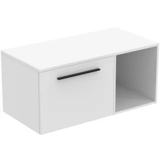 Ideal Standard Möbel-Set 100cm i.life B 1 Auszug 1 off.Fach Gr.Schwarz Weiß matt, T5754DU T5754DU