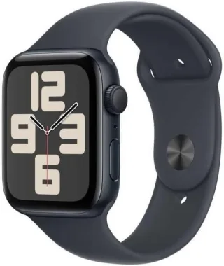 Apple Watch SE 2 (2024er Modell) [GPS inkl. Sportarmband M/L mitternacht] 44mm Aluminiumgehäuse mitternacht