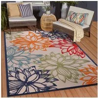 Sanat Teppich Floral 2 Outdoor, auch als Läufer und rund, rechteckig, Höhe: 6 mm, In- und Outdoor geeignet, Blumen, Balkon, Terrasse, Außenbereich