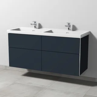 Sanipa 3way Waschtischunterbau zu Villeroy & Boch Subway 3.0 Waschtisch mit 4 Auszügen, Marine-Matt BP8511R