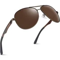 LuxusKollektion Pilotenbrille Pilotenbrille Herren Damen Braun Rahmen Braun Verspiegelte Linsen