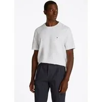 Tommy Hilfiger T-Shirt ESSENTIAL REGULAR FIT SOLID mit Stickerei unifarben, casual, Baumwolle, Rundhals