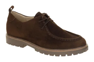 CAPRICE 23612 Damen Halbschuhe dunkelbraun Rauhleder bequeme Schn?rung