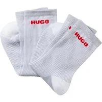 HUGO Freizeitsocken 2P QS RIB LUREX PA W (Packung, 2-Paar) mit glänzenden Fäden