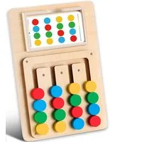 CLTYQ Lernspielzeug Farbabgleich-Puzzlespielzeug, Montessori-Denkspiel für 3-7 jährige, Jungen und Mädchen, Roadtrip-Spielzeug, Handspiele für Kinder