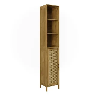 Vicco Badschrank, Grün, Holzwerkstoff, 3 Fächer, Rechteckig, 30x170x29 cm, Badezimmer, Badezimmerschränke, Hochschränke