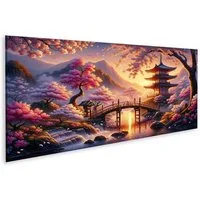 islandburner Leinwandbild Gelassenes Japan Kirschblüten in Blüte magische Saison Bilder