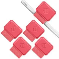 Fintie Stifthülle 4 Stück Stifthalter Selbstklebend für Apple Pencil und Stylus Stift, Elastisch Kunstleder Pen Loop Holder für Notizbuch, Kalender, Tablet